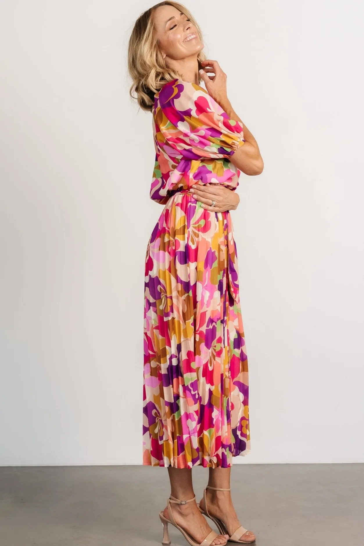 Sale Baltic Born Maven Midi Dress | Multi Print MultiPrint
