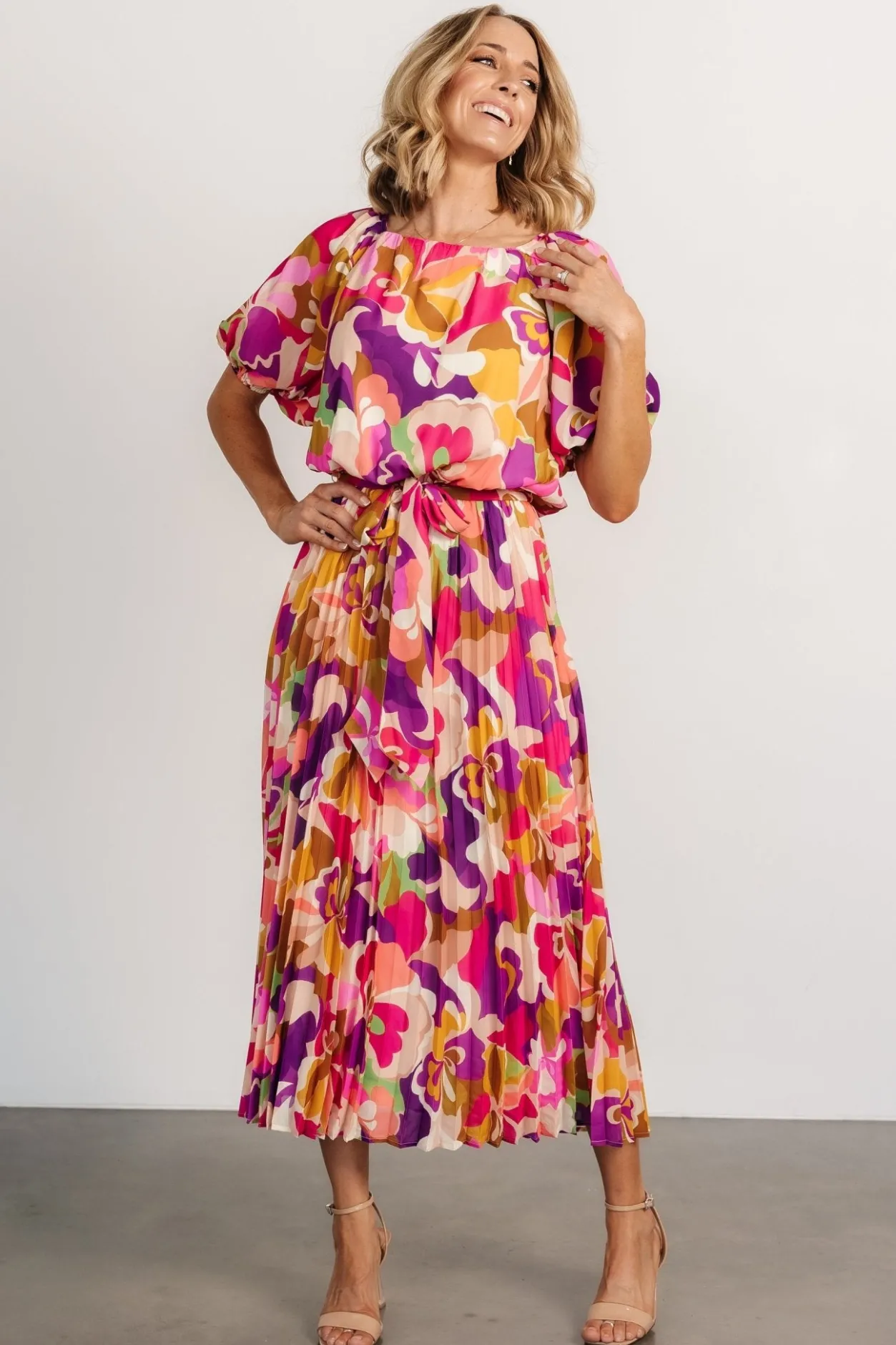 Sale Baltic Born Maven Midi Dress | Multi Print MultiPrint