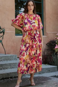 Sale Baltic Born Maven Midi Dress | Multi Print MultiPrint