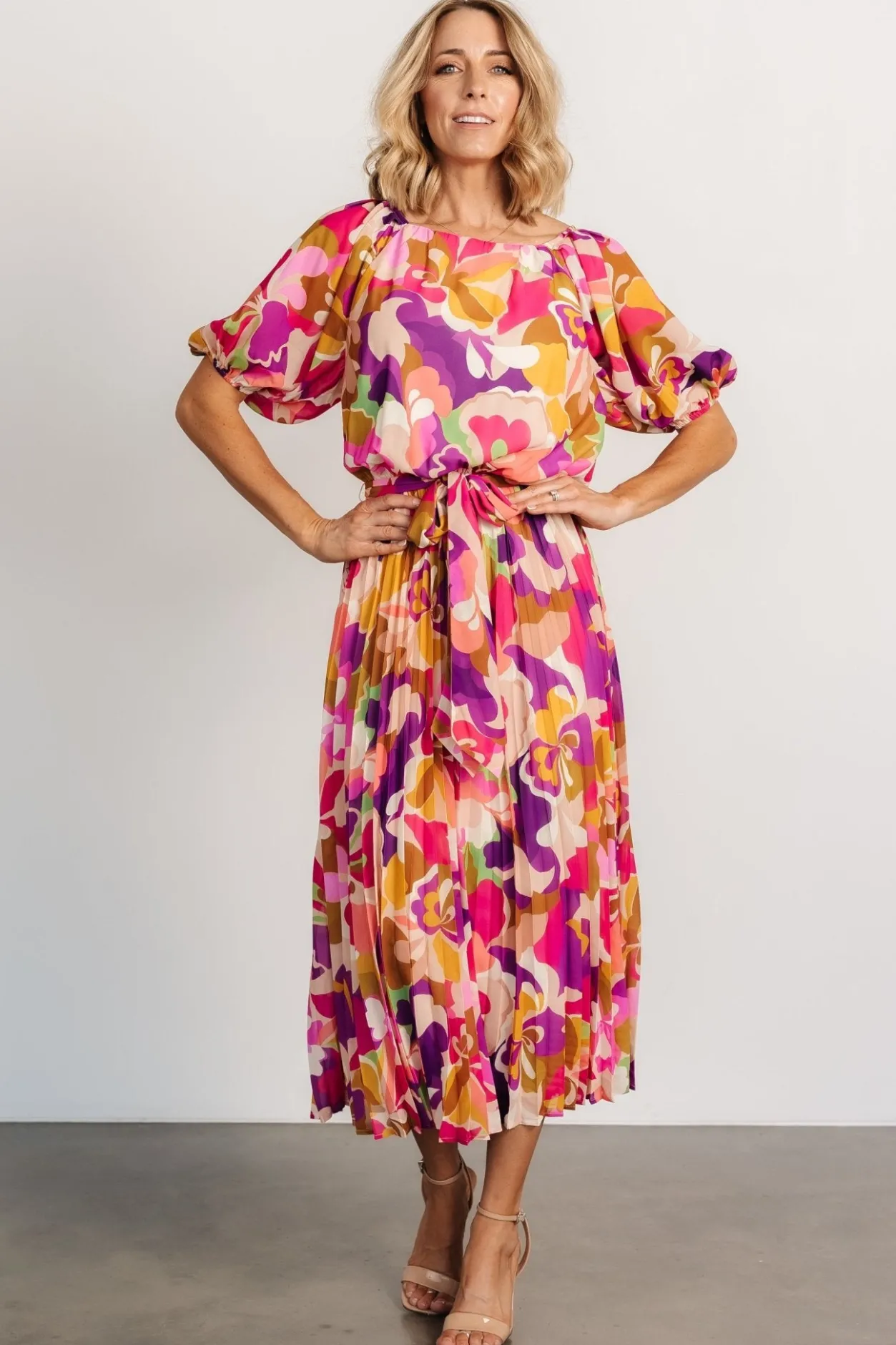 Sale Baltic Born Maven Midi Dress | Multi Print MultiPrint