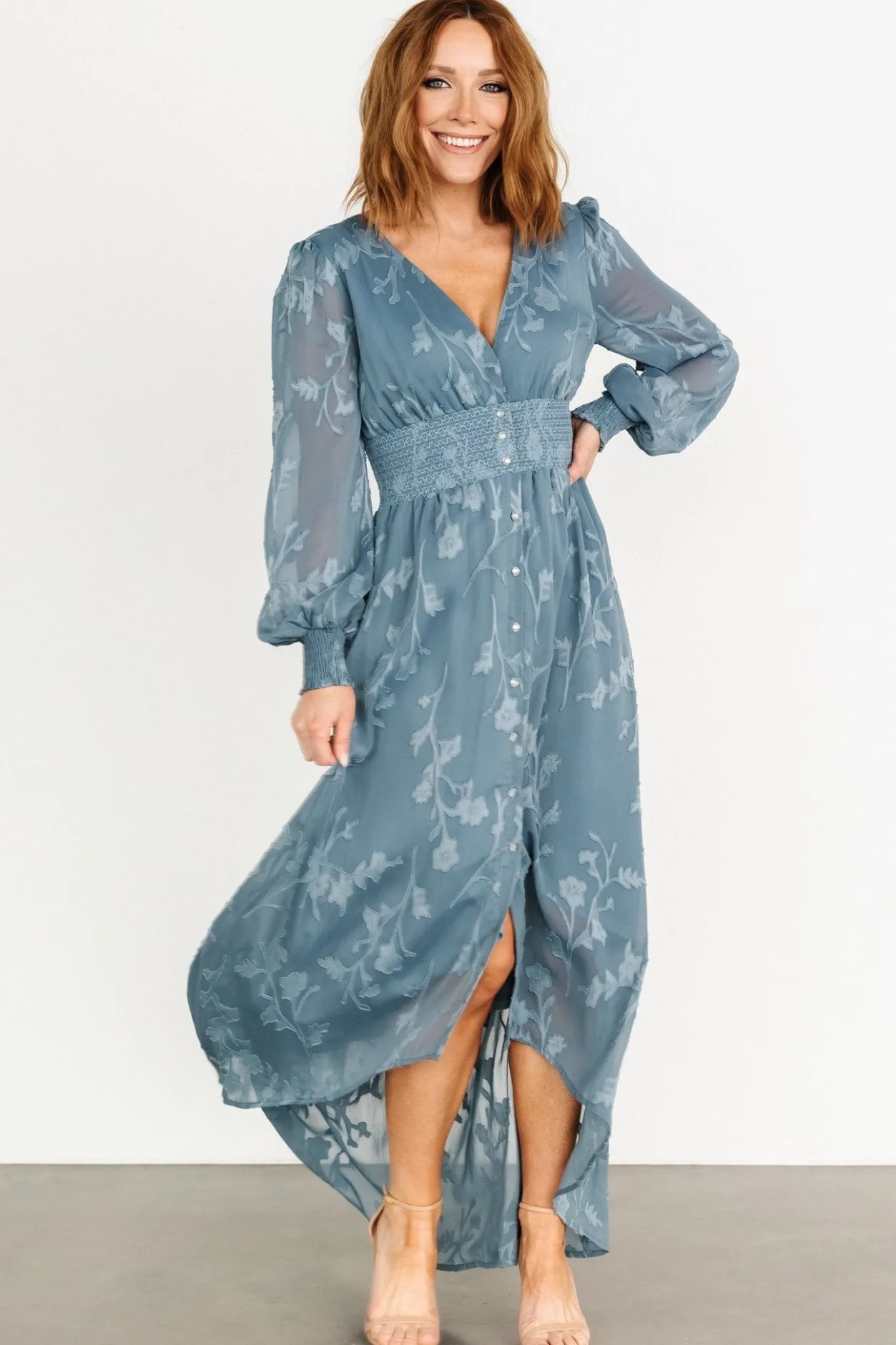 Best Baltic Born Mayfair High Low Maxi Dress | Slate Blue SlateBlue