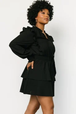 New Baltic Born Maylee Tiered Short Dress | Black