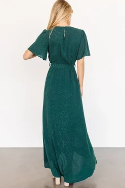 Discount Baltic Born McCall Textured Maxi Dress | Dark Green DarkGreen