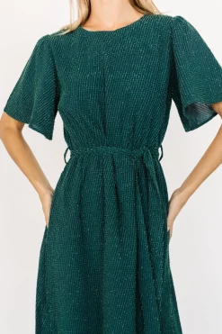Discount Baltic Born McCall Textured Maxi Dress | Dark Green DarkGreen