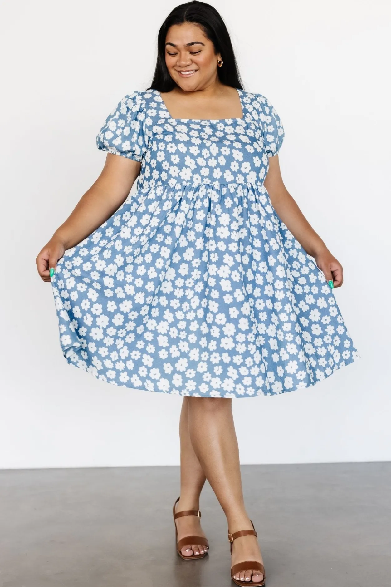New Baltic Born McKell Mini Dress | Chambray Floral ChambrayFloral