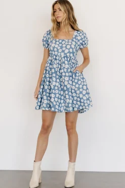 New Baltic Born McKell Mini Dress | Chambray Floral ChambrayFloral