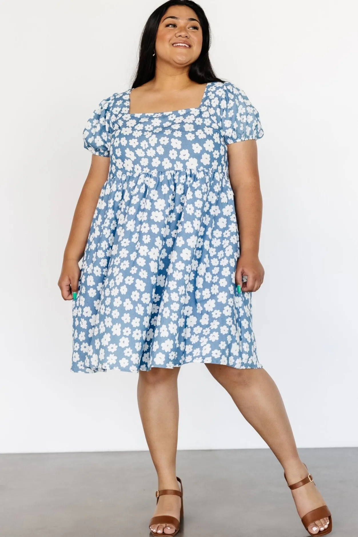 New Baltic Born McKell Mini Dress | Chambray Floral ChambrayFloral