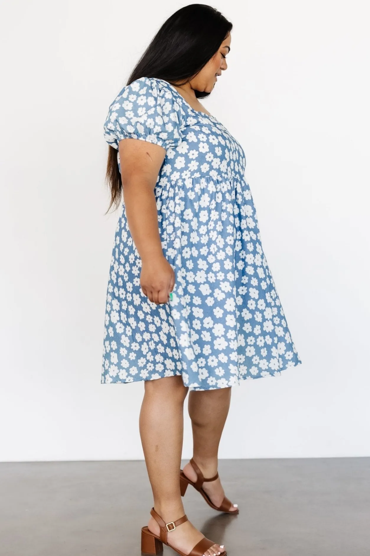 New Baltic Born McKell Mini Dress | Chambray Floral ChambrayFloral