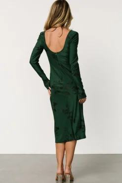 Outlet Baltic Born McQueen Midi Dress | Green + Black Green+Black