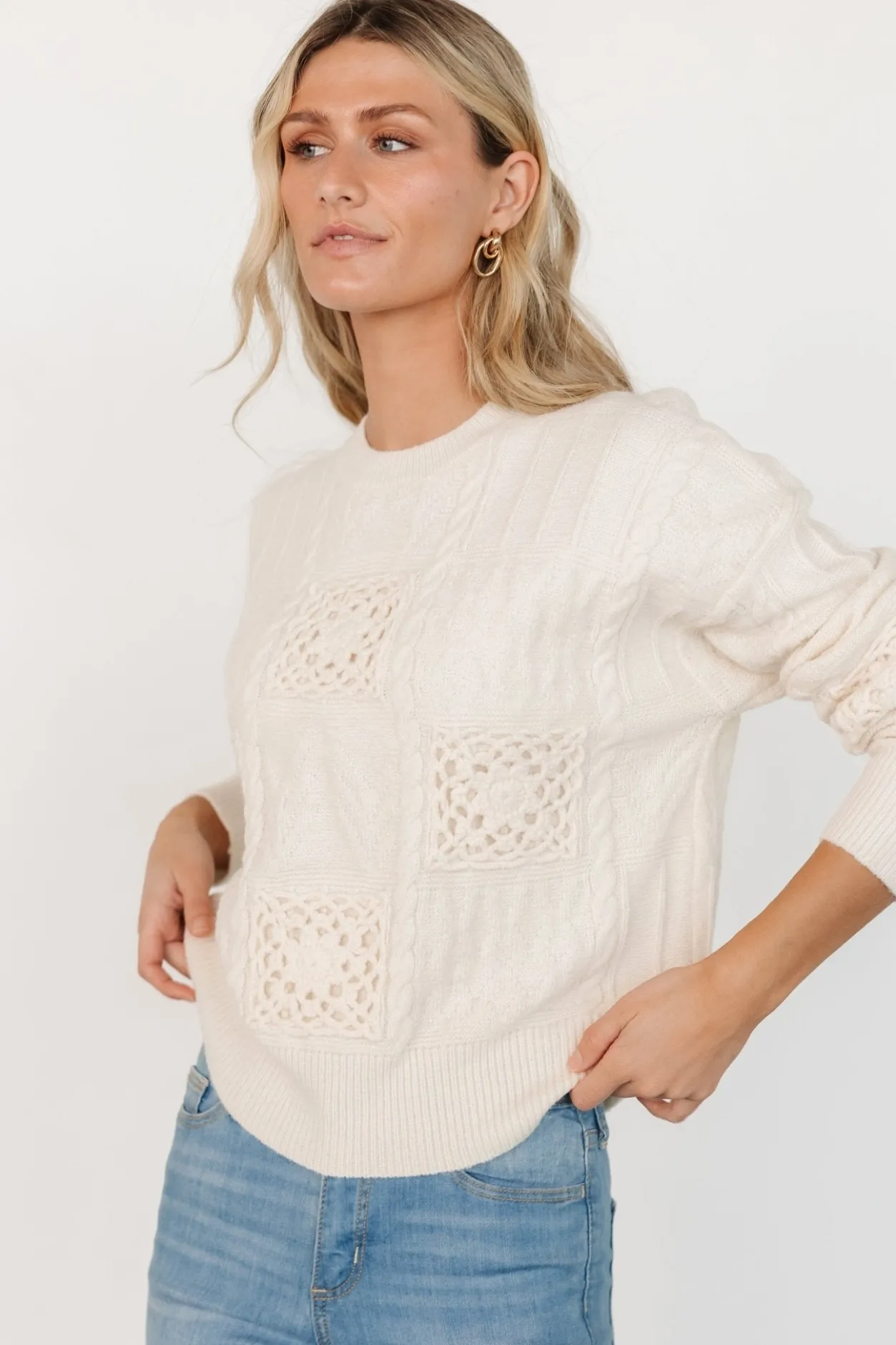 Fashion Baltic Born Meadow Knit Sweater | Cream