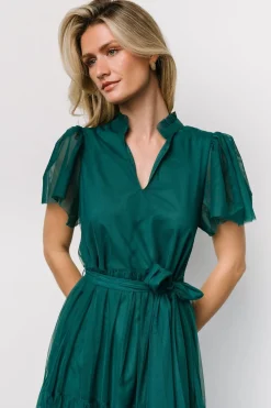 Best Baltic Born Medina Tulle Midi Dress | Emerald