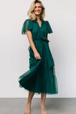 Best Baltic Born Medina Tulle Midi Dress | Emerald