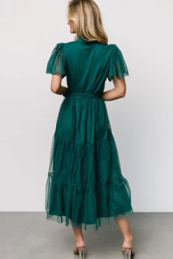Best Baltic Born Medina Tulle Midi Dress | Emerald