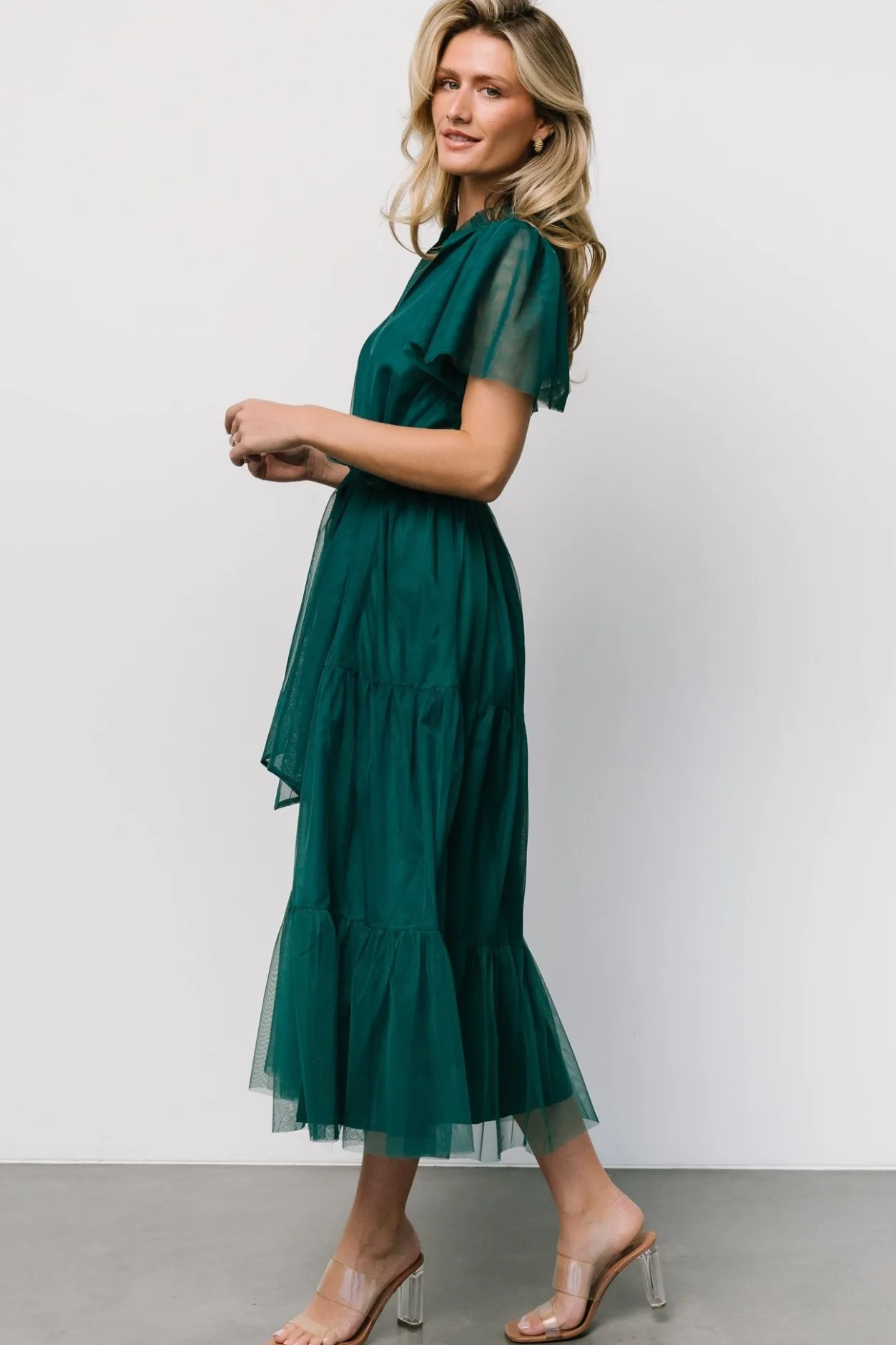 Best Baltic Born Medina Tulle Midi Dress | Emerald