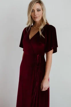 Discount Baltic Born Meghan Velvet Wrap Maxi Dress | Mulberry