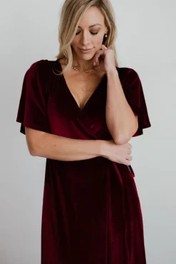 Discount Baltic Born Meghan Velvet Wrap Maxi Dress | Mulberry