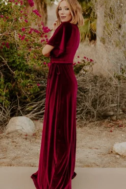 Discount Baltic Born Meghan Velvet Wrap Maxi Dress | Mulberry