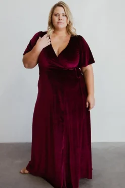 Discount Baltic Born Meghan Velvet Wrap Maxi Dress | Mulberry