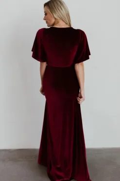 Discount Baltic Born Meghan Velvet Wrap Maxi Dress | Mulberry