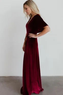 Discount Baltic Born Meghan Velvet Wrap Maxi Dress | Mulberry