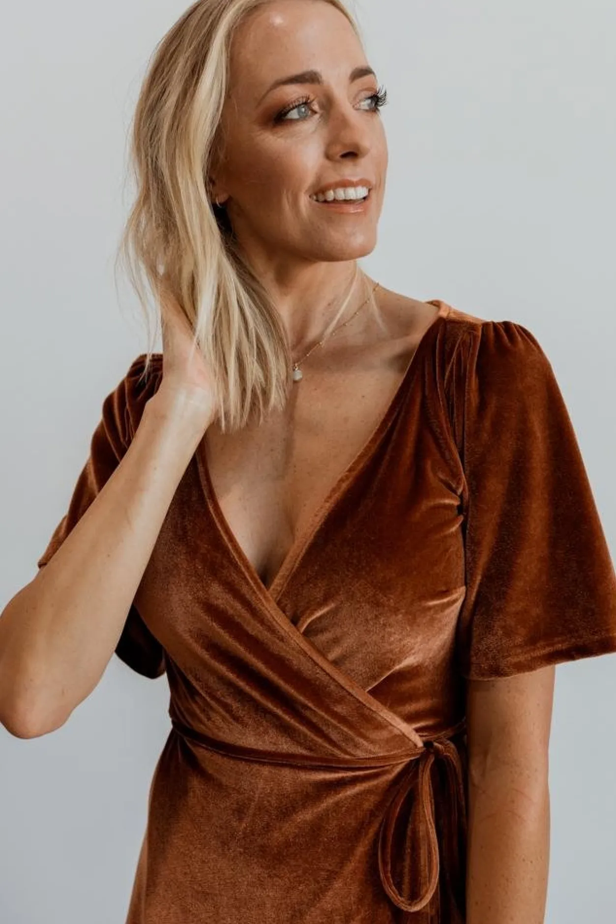 Hot Baltic Born Meghan Velvet Wrap Maxi Dress | Spice