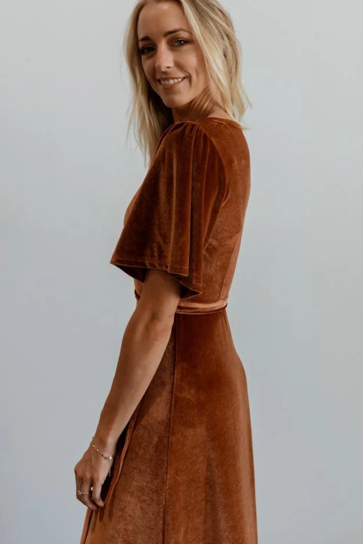 Hot Baltic Born Meghan Velvet Wrap Maxi Dress | Spice
