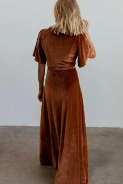 Hot Baltic Born Meghan Velvet Wrap Maxi Dress | Spice