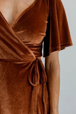 Hot Baltic Born Meghan Velvet Wrap Maxi Dress | Spice
