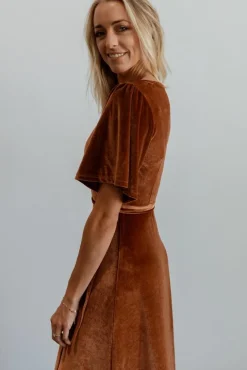 Hot Baltic Born Meghan Velvet Wrap Maxi Dress | Spice