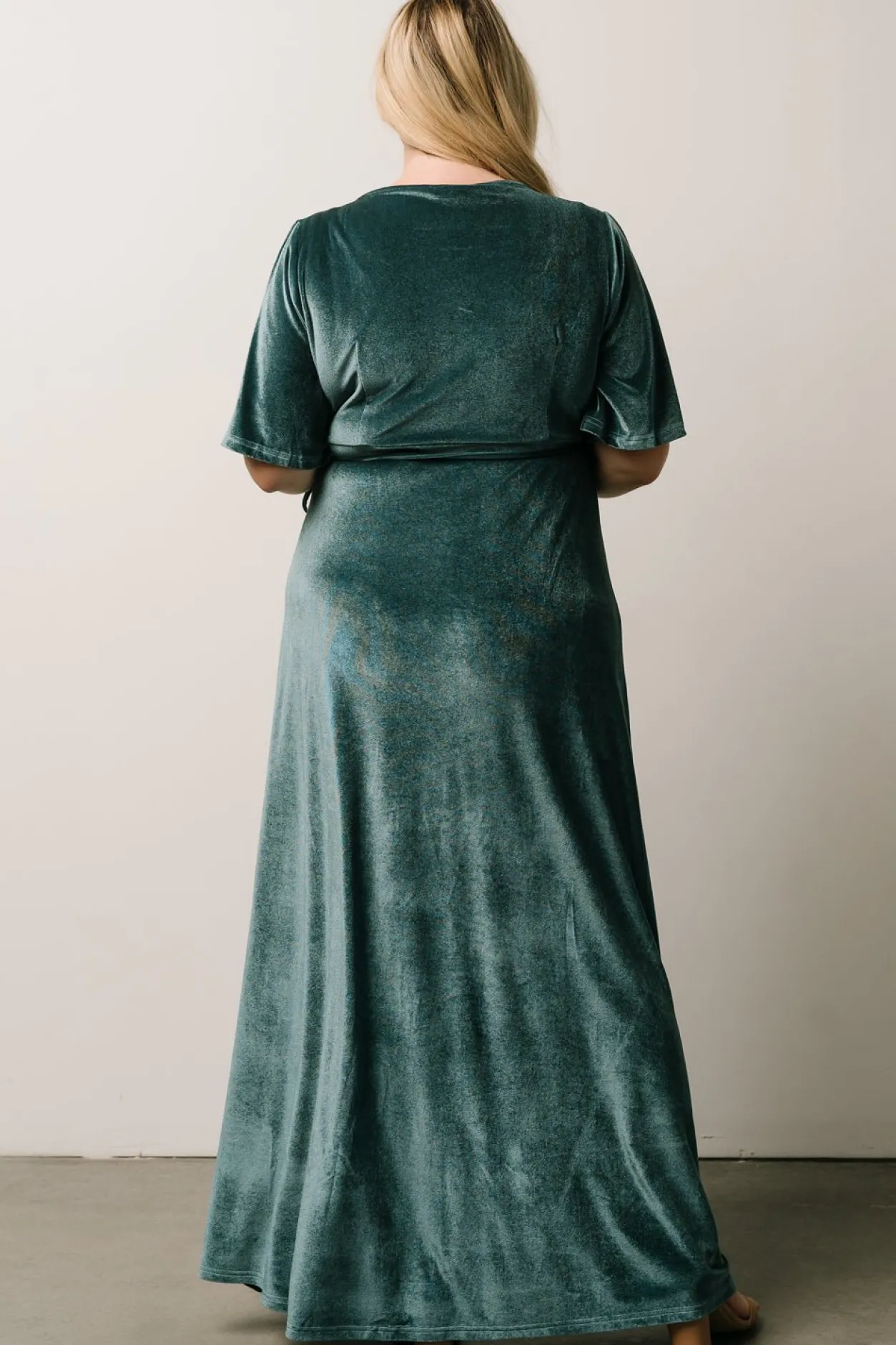 Discount Baltic Born Meghan Velvet Wrap Maxi Dress | Persian Blue PersianBlue
