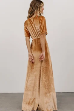 Sale Baltic Born Meghan Velvet Wrap Maxi Dress | Golden Hour GoldenHour