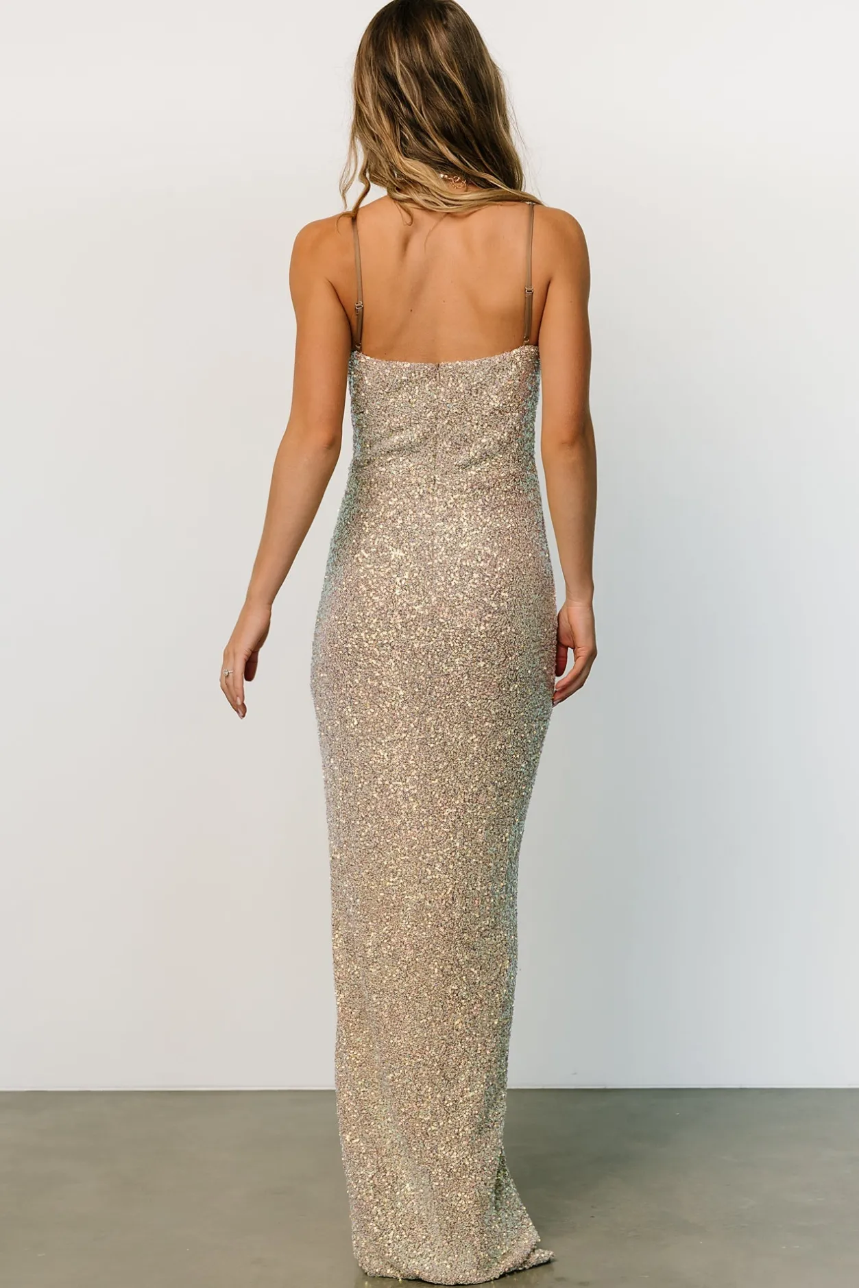 Online Baltic Born Melania Sequin Gown | Natural