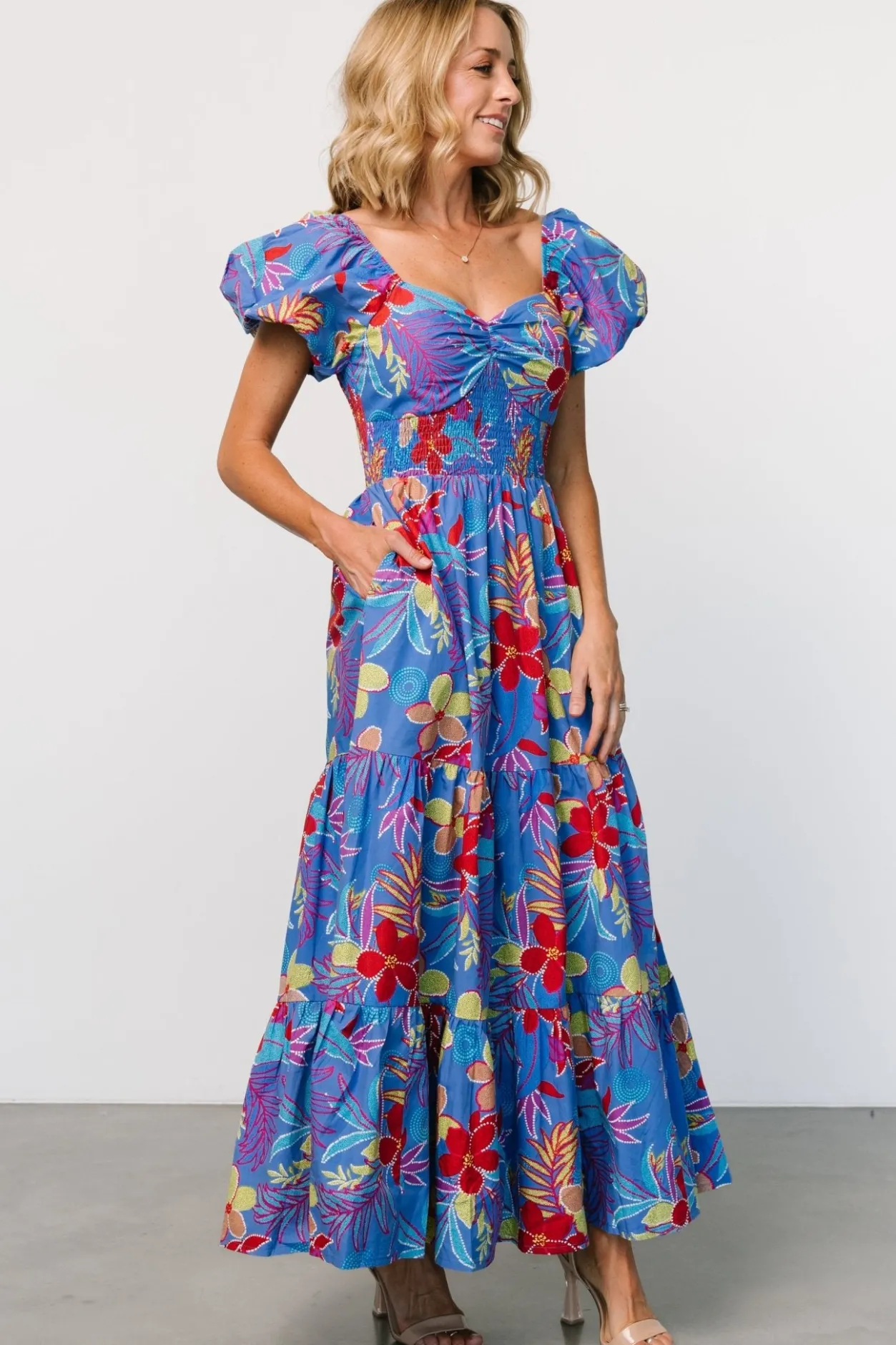 Sale Baltic Born Melanie Maxi Dress | Blue Multi BlueMulti
