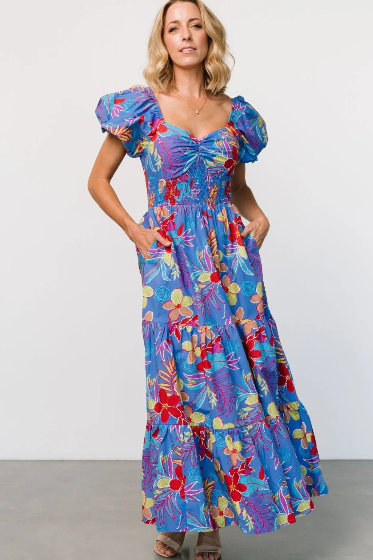 Sale Baltic Born Melanie Maxi Dress | Blue Multi BlueMulti