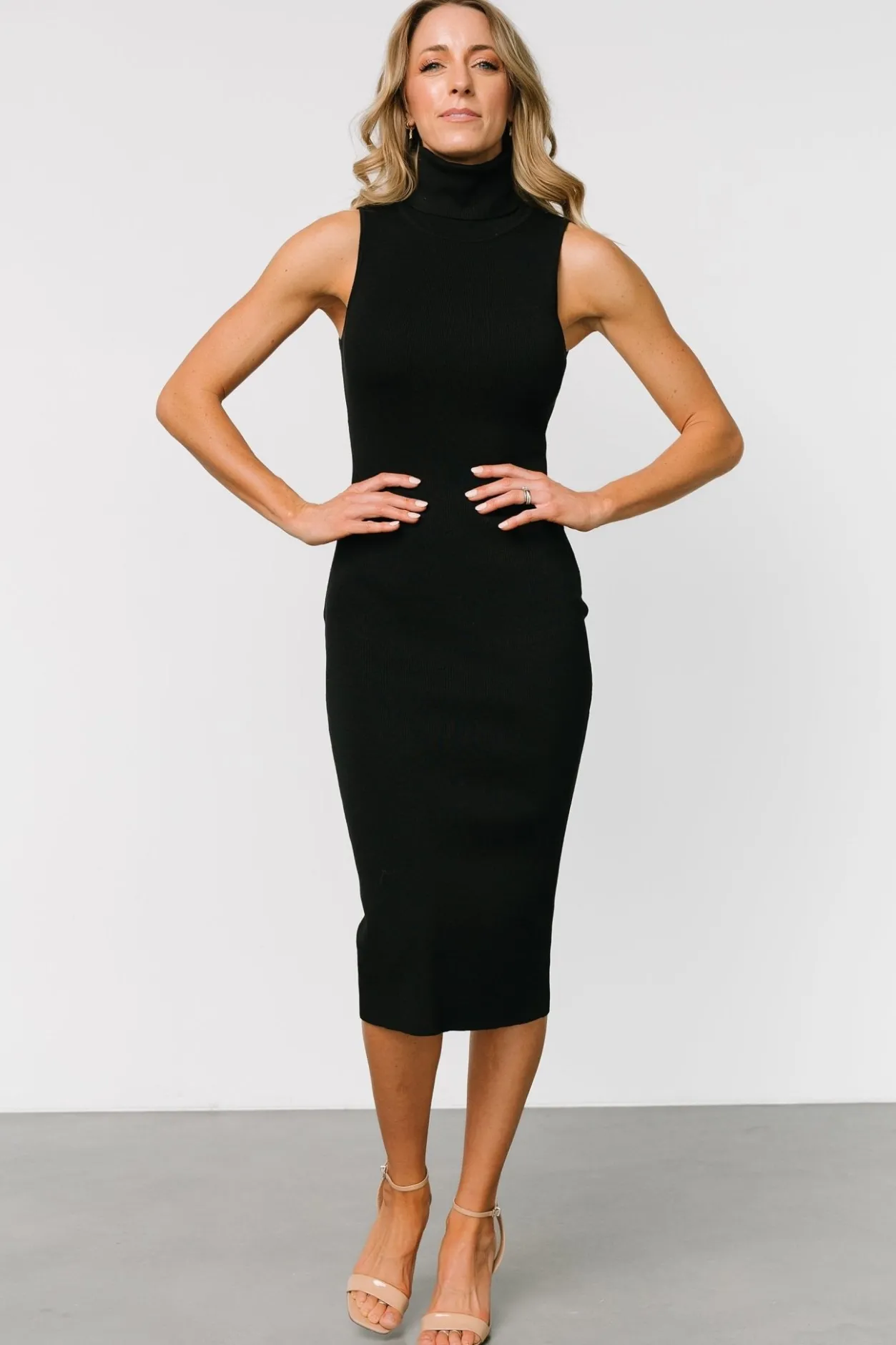 Best Baltic Born Melbourne Turtleneck Midi Dress | Black