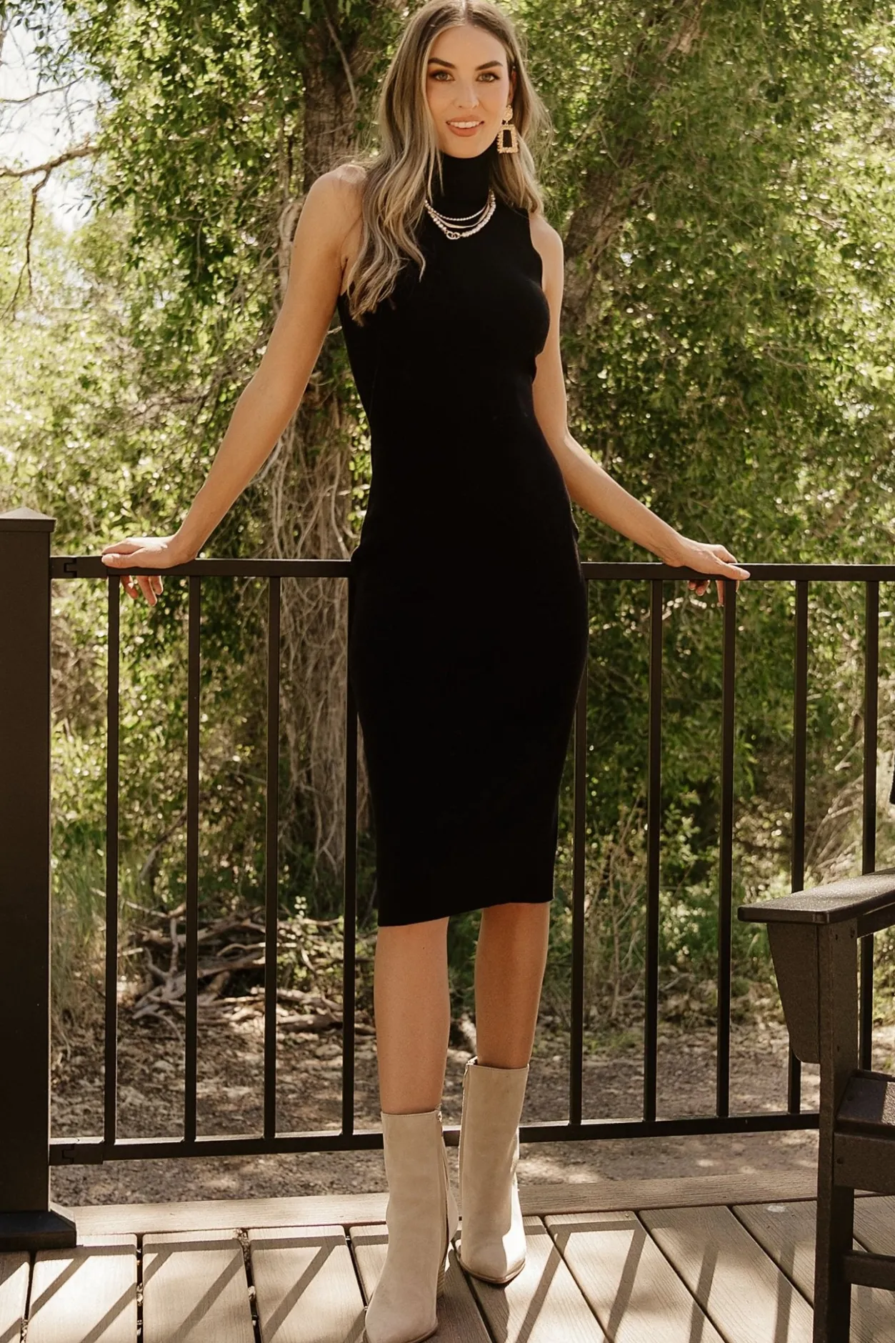 Best Baltic Born Melbourne Turtleneck Midi Dress | Black