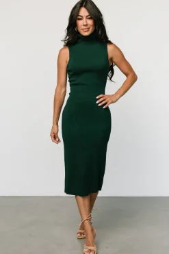 Sale Baltic Born Melbourne Turtleneck Midi Dress | Emerald