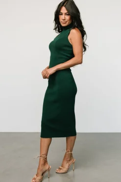 Sale Baltic Born Melbourne Turtleneck Midi Dress | Emerald