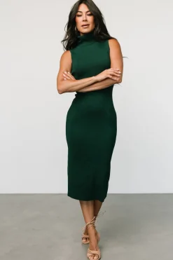 Sale Baltic Born Melbourne Turtleneck Midi Dress | Emerald