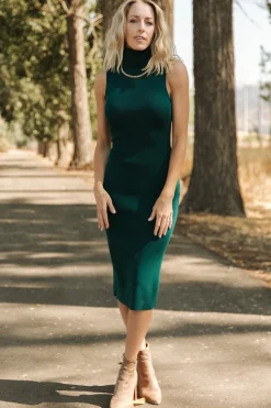 Sale Baltic Born Melbourne Turtleneck Midi Dress | Emerald