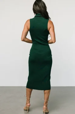 Sale Baltic Born Melbourne Turtleneck Midi Dress | Emerald