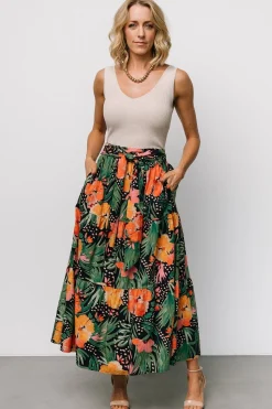 Outlet Baltic Born Melea Skirt | Navy Multi Floral NavyMultiFloral