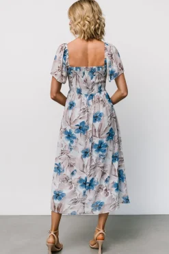 New Baltic Born Melinda Midi Dress | Blue Floral BlueFloral