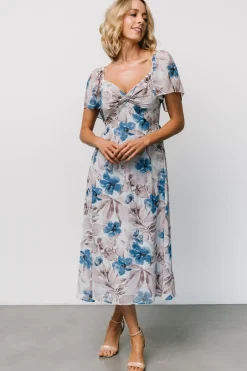 New Baltic Born Melinda Midi Dress | Blue Floral BlueFloral