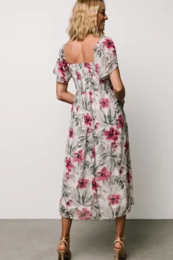 New Baltic Born Melinda Midi Dress | Pink Floral PinkFloral