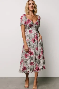 New Baltic Born Melinda Midi Dress | Pink Floral PinkFloral
