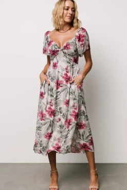 New Baltic Born Melinda Midi Dress | Pink Floral PinkFloral