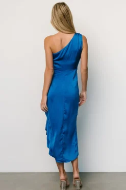 Online Baltic Born Melissa One Shoulder Midi Dress | Cobalt