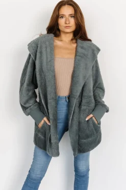 Best Baltic Born Melrose Teddy Jacket | Dusty Blue DustyBlue