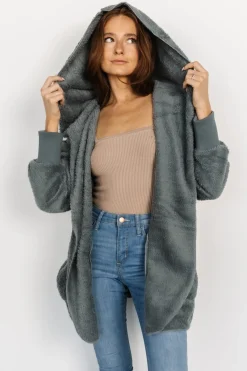 Best Baltic Born Melrose Teddy Jacket | Dusty Blue DustyBlue